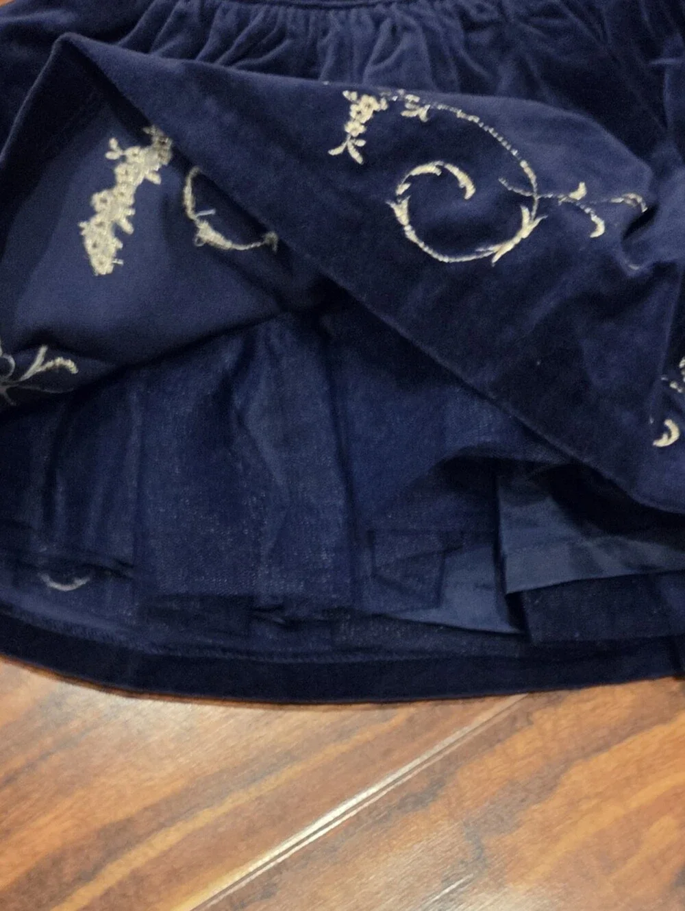 Janie & Jack NWT 18-24 Month Gold Top, Velvet Skirt, Embroidered Cardigan, Socks